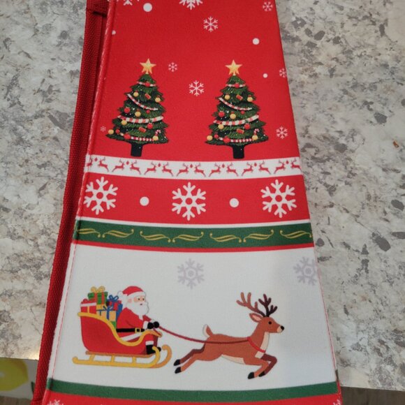 Christmas Tree Collar 25.6", Red Velvet Foldable, NIB - Picture 5 of 6